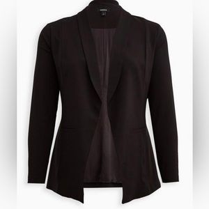 Black Shawl style blazer, new w/ tags, size 1x